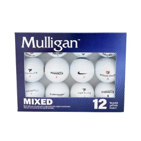 Mulligan Recycled White Golf Balls, Mixed, 48-Pack