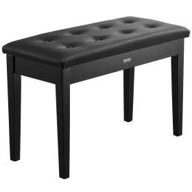 Duet Piano Keyboard Bench Storage Padded Chair Wooden Vanity Bookcase Stool
