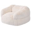 Bean Bag Chair, BeanBag Sofa Chair with Armrests for Adults, Fluffy Plush & High-Density Foam Filling Adult Bean Bag with Zapper