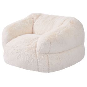 Bean Bag Chair, BeanBag Sofa Chair with Armrests for Adults, Fluffy Plush & High-Density Foam Filling Adult Bean Bag with Zapper