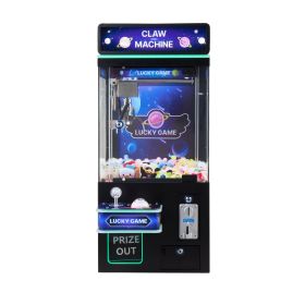 Claw Crane Machine, Medium-Sized Arcade Game Machine with Light & Sound, Adjustable Steel Claws, Precise Toy Candy Grabber Prize Dispenser Vending Toy