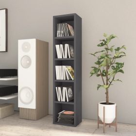 CD Cabinet Gray 8.2"x6.2"x36.8" Chipboard