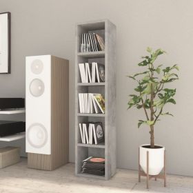 CD Cabinet Concrete Gray 8.2"x6.2"x36.8" Chipboard