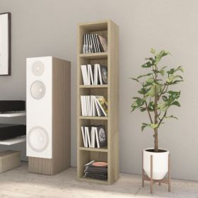 CD Cabinet Sonoma Oak 8.2"x6.2"x36.8" Chipboard