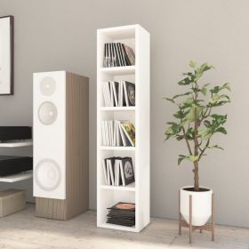 CD Cabinet White 8.2"x6.2"x36.8" Chipboard