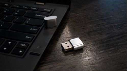 Pocket-Sized Steel Keychain MicroSD Reader for Quick Data Transfer works on Windows