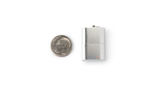 Keychain MicroSD Reader with Premium Silver Body for Quick Photo Transfer