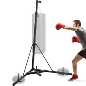 VEVOR Heavy Bag Stand Free Standing Punching Punch Bracket Station Boxing Stand Height Adjustable Folding Boxing Bag Stand for Home Fitness (Heav