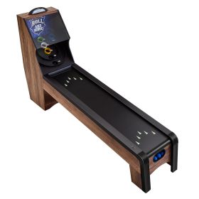 9' Roll and Score Classic Arcade Game Table, Indoor Skeeball Machine Game Set with LED Electronic Scorer, Sound