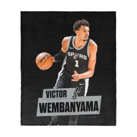 San Antonio Spurs NBA Victor Wembanyama Silk Touch Throw Blanket 50 x 60 inches