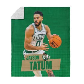 Boston Celtics NBA Jayson Tatum Silk Touch Sherpa Throw Blanket 50 x 60 inches