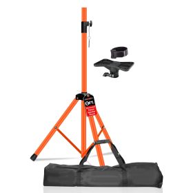 5 Core Speaker Stand Tripod Tall Adjustable 72 Inch DJ Pole Mount Studio Monitor Stands ORANGE