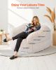 Bean Bag Chair, BeanBag Sofa Chair with Armrests for Adults, Fluffy Plush & High-Density Foam Filling Adult Bean Bag with Zapper