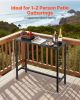 Outdoor Bar Table, 39.4 x 15 in Patio Bar Table, Waterproof Top & Sturdy Metal Frame, Rectangle Counter Height Dining Tables