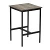 Bar Table, Sturdy Metal Frame High Top Pub Table, Small Kitchen Dining, Cocktail Coffee Counter Bar Height Desk, Easy to Assemble, 24x24x36 in