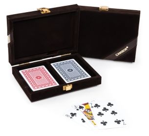 Michael Double Deck In Velour Case - Brown