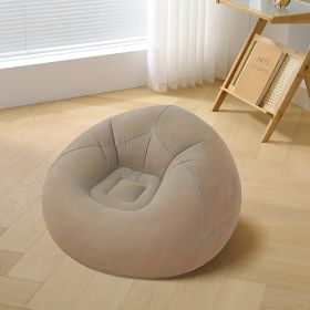 Outdoor Air Sofa Inflatable Lazy Sofa Chair, No Bean Bag Lazy Sofa Inflatable Chair, Washable Sofa Bean Bag Chair (Color: khaki)