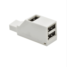Mini Portable Aluminum Alloy USB 3.0 3-Port Splitter Inline USB HUB Expansion Hub (Color: White)
