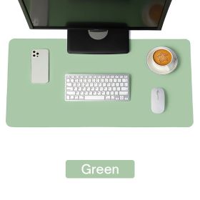 Large Size Office Desk Protector Mat PU Leather Waterproof Mouse Pad Desktop Keyboard Desk Pad Gaming Mousepad PC Accessories (Color: Green, size: 70X35cm)