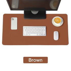 Large Size Office Desk Protector Mat PU Leather Waterproof Mouse Pad Desktop Keyboard Desk Pad Gaming Mousepad PC Accessories (Color: Brown, size: 90X45cm)