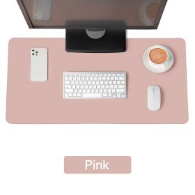 Large Size Office Desk Protector Mat PU Leather Waterproof Mouse Pad Desktop Keyboard Desk Pad Gaming Mousepad PC Accessories (Color: Pink, size: 100X50cm)