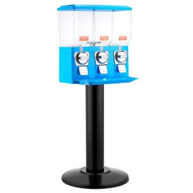 Candy Vending Machine, Triple Compartment Candy Vending Machine with Stand, Gumball & Candies Vendings Machines with Built-In Cash Box, Detachable (Default: Default)