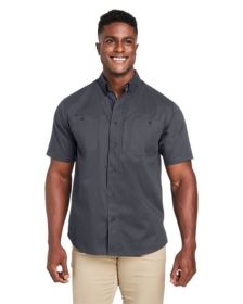 Men's Advantage IL Short-Sleeve Work Shirt - BLACK - 5XL (Color: DARK CHARCOAL, size: 5XL)