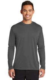 Port & Company Long Sleeve Performance Tee PC380LS (Color: Charcoal, size: M)