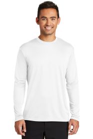 Port & Company Long Sleeve Performance Tee PC380LS (Color: White, size: 3XL)