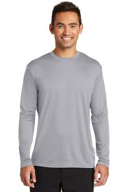 Port & Company Long Sleeve Performance Tee PC380LS (Color: Silver, size: 3XL)