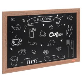 VEVOR Magnetic Chalk Board, Hanging Message Signs with Chalks & Eraser, Vintage Wooden Chalkboard Sign (size: 20 x 30 inches)