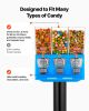 Candy Vending Machine, Triple Compartment Candy Vending Machine with Stand, Gumball & Candies Vendings Machines with Built-In Cash Box, Detachable